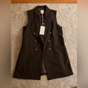 Joie chocolate brown Double-Breasted Vest